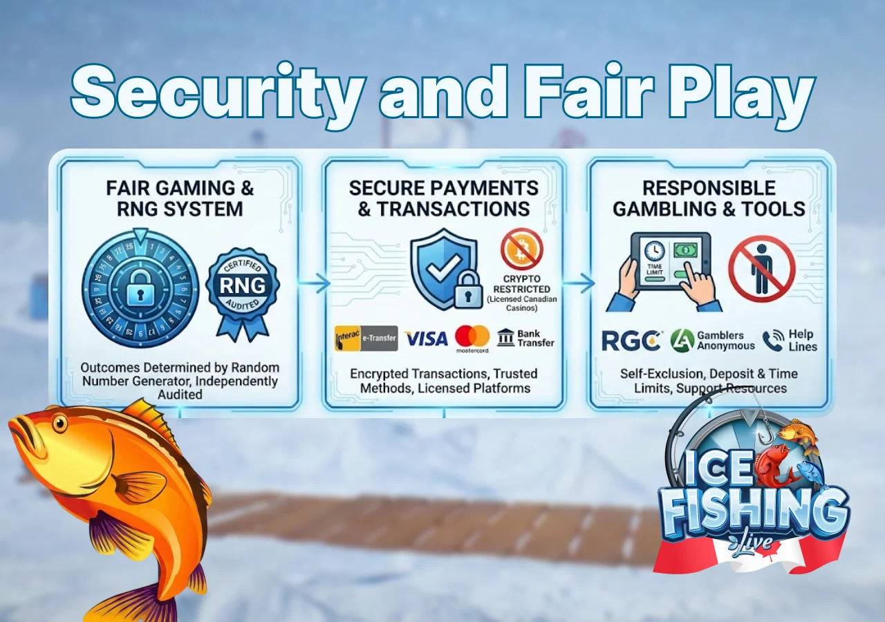 Security, fair play, and player protection at online casinos featuring Ice Fishing.